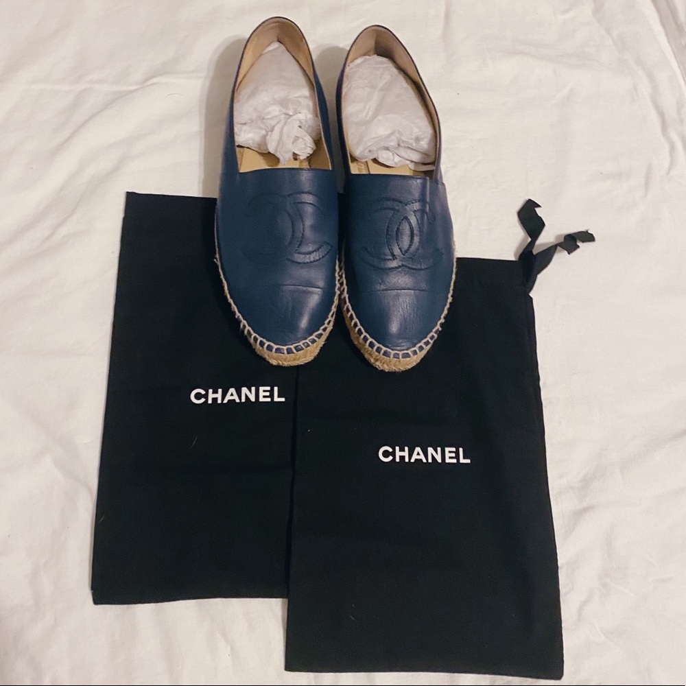 💙 NAVY BLUE CHANEL ESPADRILLES 💙